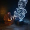 My3D |  Lampa s medvjedićem i srcem