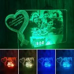 Obiteljska fotografija na akrilnoj lampi