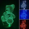 My3D |  Lampa s medvjedićem i srcem - Slika 2