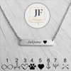 GOLD & SILVER Bar slim two ¦ ogrlice s tekstom na 2 strane