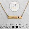 GOLD & SILVER Bar slim two ¦ ogrlice s tekstom na 2 strane - Slika 2