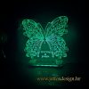 Unikatna LED lampa s motivom leptira i personaliziranim imenom – elegantan i simboličan poklon za posebne prilike.