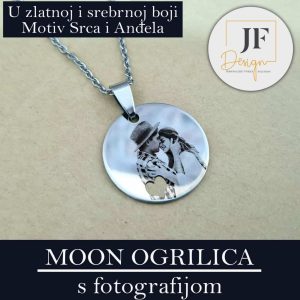 MOON  ¦ Ogrlica s Fotografijom  i izbušenim motivom