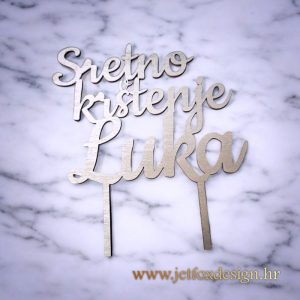 Personalizirani toper za krštenje s natpisom Sretno krštenje i imenom – kako tortu za krštenje učiniti osobnom i posebnom?
