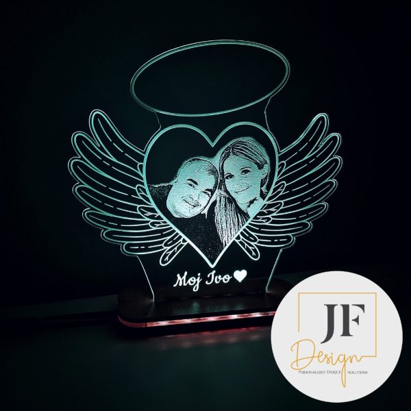 amibijentalna lampa sa fotografijom, idealan poklon za parove
