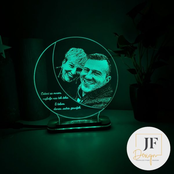LED Lampa S Fotografijom i Motivom Mjeseca - Slika 2