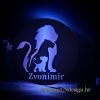 Prekrasna drvena LED lampa s motivom Kralja lavova i personaliziranim imenom, idealan ukras za svaku sobu.