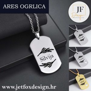 ARES Ogrlica ¦ Grančice s imenom