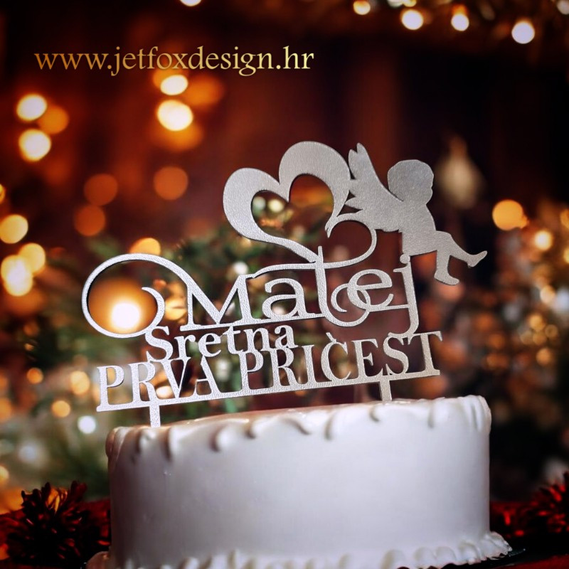 Personalizirani toper za Prvu pričest s anđelom, srcem i imenom – kako tortu učiniti toplom, svečanom i posebnom?