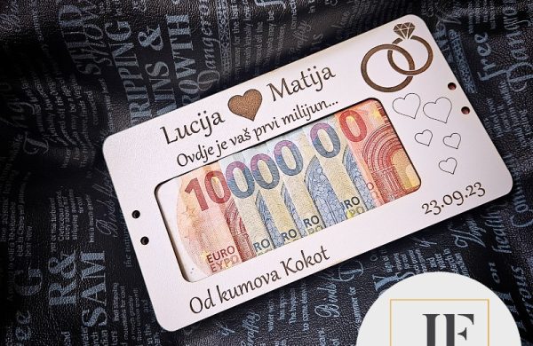Vidiš i nije tako puno, čestitka za novac za mladence