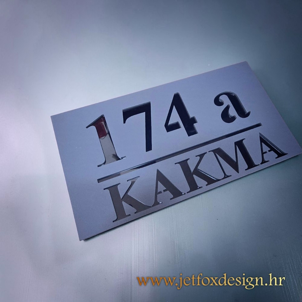 Unikatni akrilni kućni broj s prezimenom, izrađen po narudžbi za moderan izgled ulaza u dom. Koji je najbolji kućni broj za modernu kuću?