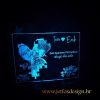 Personalizirana 3D lampa s ugraviranom fotografijom u srcu slagalice i natpisom "Ti si slagalica koja mi nedostaje", savršen poklon za zaljubljene.