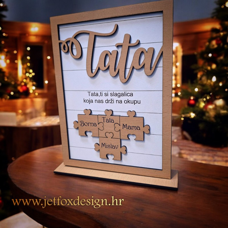 Ručno rađeni personalizirani poklon s detaljima po želji – idealno za Dan očeva.