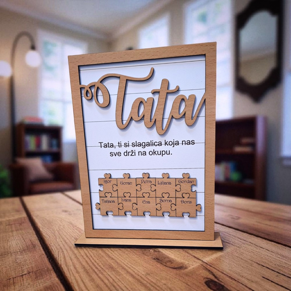 Okvir s personaliziranim tekstom i fotografijom, kao dirljiv poklon za tatu od srca.