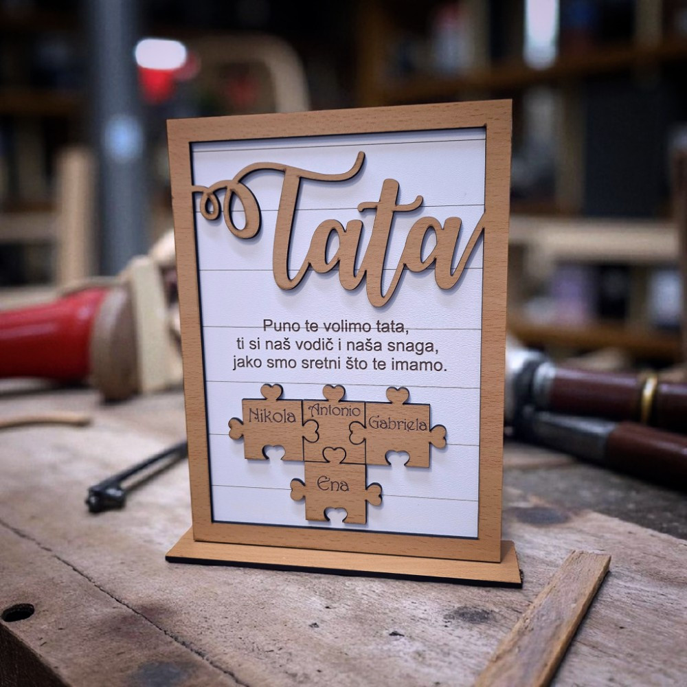 Poklon za oca od djece, s osobnom porukom i fotografijom koja budi emocije.