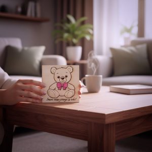 Personalizirana drvena čestitka s medom za pitanje želiš li biti moj kum – što pokloniti kumu s emocijom