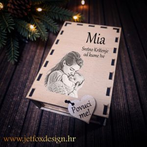 Što pokloniti za rođenje djeteta – personalizirana drvena kutijica s fotografijom i tekstom