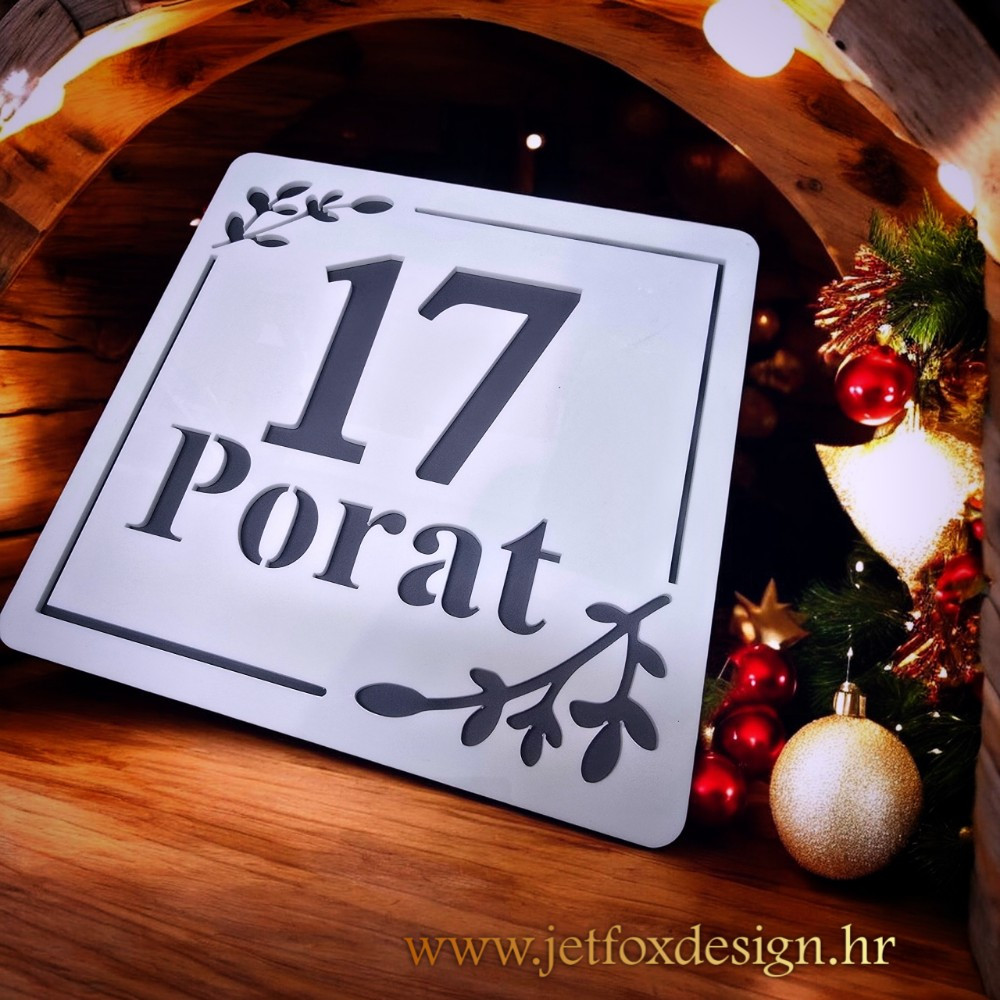 Unikatni DELUX kućni broj s personalizacijom broja i prezimena, izrađen za elegantno označavanje obiteljske kuće. Koji je najbolji luksuzni kućni broj za novi dom?