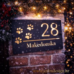 Luksuzni personalizirani kućni broj – moderan detalj za svaki dom