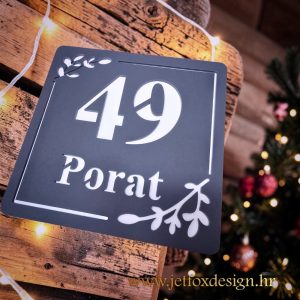 Personalizirani DELUX luksuzni kućni broj izrađen po narudžbi s brojem i prezimenom za moderan izgled doma. Tražite luksuzni kućni broj za svoju kuću?