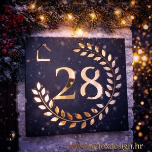 Unikatan design kućni broj po želji kupca s dekorativnim motivom – što pokloniti za novi dom i ostaviti snažan prvi dojam?