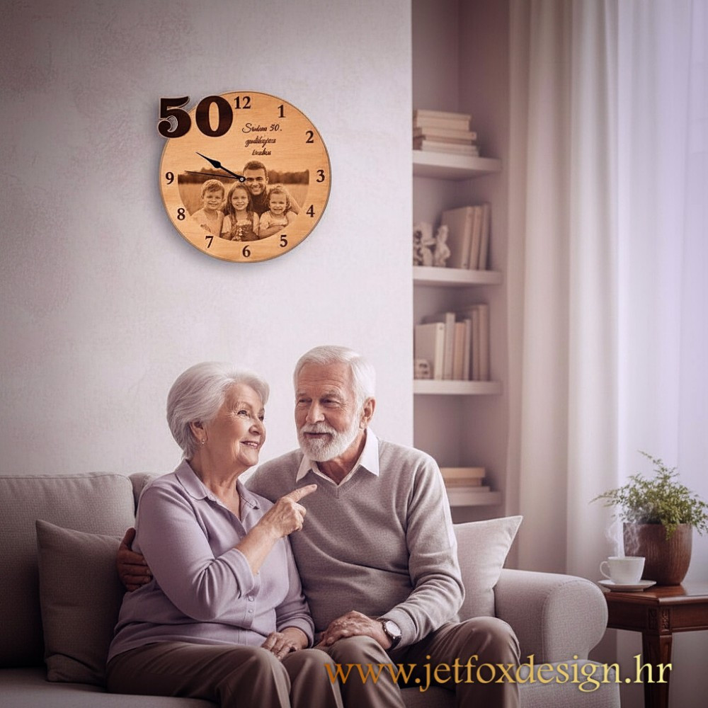 Unikatni personalizirani zidni sat s fotografijom obitelji – što pokloniti osobi koja ima sve