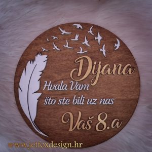 Personalizirana drvena dekoracija za učiteljicu s imenom i tekstom – što pokloniti učiteljici na kraju školske godine?