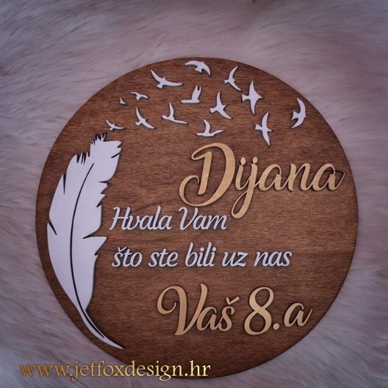 Personalizirana drvena dekoracija za učiteljicu s imenom i tekstom – što pokloniti učiteljici na kraju školske godine?