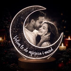 Personalizirana akrilna LED lampa mjesec s vašom fotografijom, romantičan poklon za Valentinovo – tražiš li dar koji čuva vašu uspomenu?