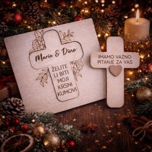 Čestitka s križem i pitanjem za kumstvo – tražiš li dostojanstven način da postaviš pitanje hoćeš li biti moj kum?