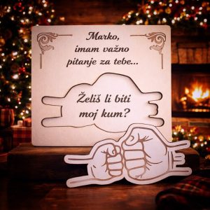 Čestitka za kuma s pitanjem želiš li biti moj kum i motivom prijateljske šake – tražiš li iskren i prijateljski način da postaviš važno pitanje?