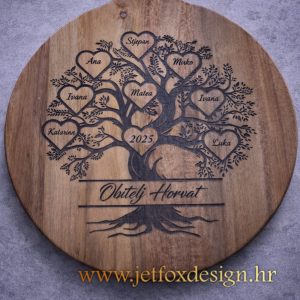 Drvena dekoracija stablo života s imenima članova obitelji – tražiš li poklon koji simbolizira obitelj i zajedništvo?