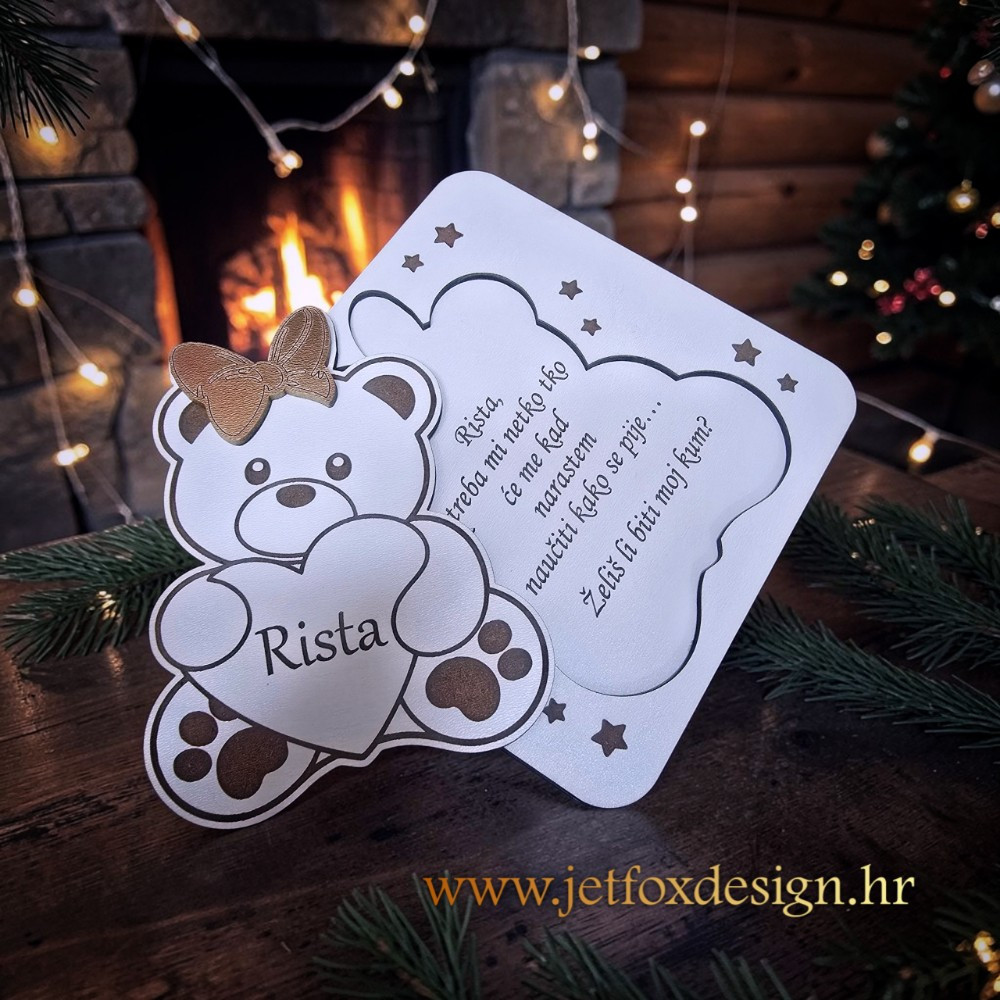 Unikatna uspomena za budućeg kuma s fotografijom i personaliziranom porukom izrađena po narudžbi. Što pokloniti budućem kumu prije krštenja ili vjenčanja?