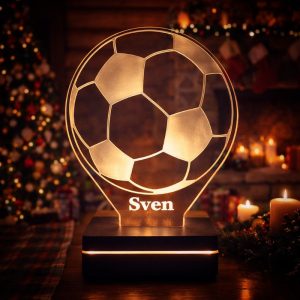 Nogometna LED lampa u obliku lopte s imenom, savršen poklon za ljubitelja nogometa – tražiš li dar koji pokazuje strast prema nogometu?