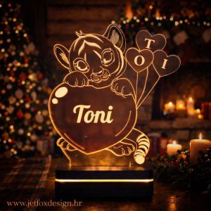 Personalizirana dječja lampa djetić s ugraviranim imenima i srcem – što pokloniti djetetu za posebnu prigodu?