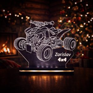 Personalizirana LED lampa quad s imenom, snažan motiv za ljubitelje terenske vožnje – tražiš li poklon koji pokazuje strast prema quadovima?