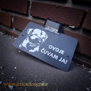ovdje čuvam ja, kućni broj s motivom Rottweiler