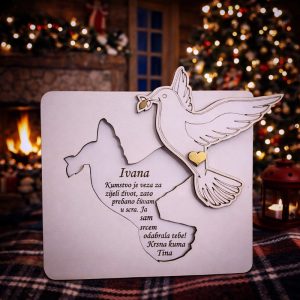 Personalizirana pitalica za kumove s motivom golubice – kako postaviti važno pitanje s vjerom i značenjem?