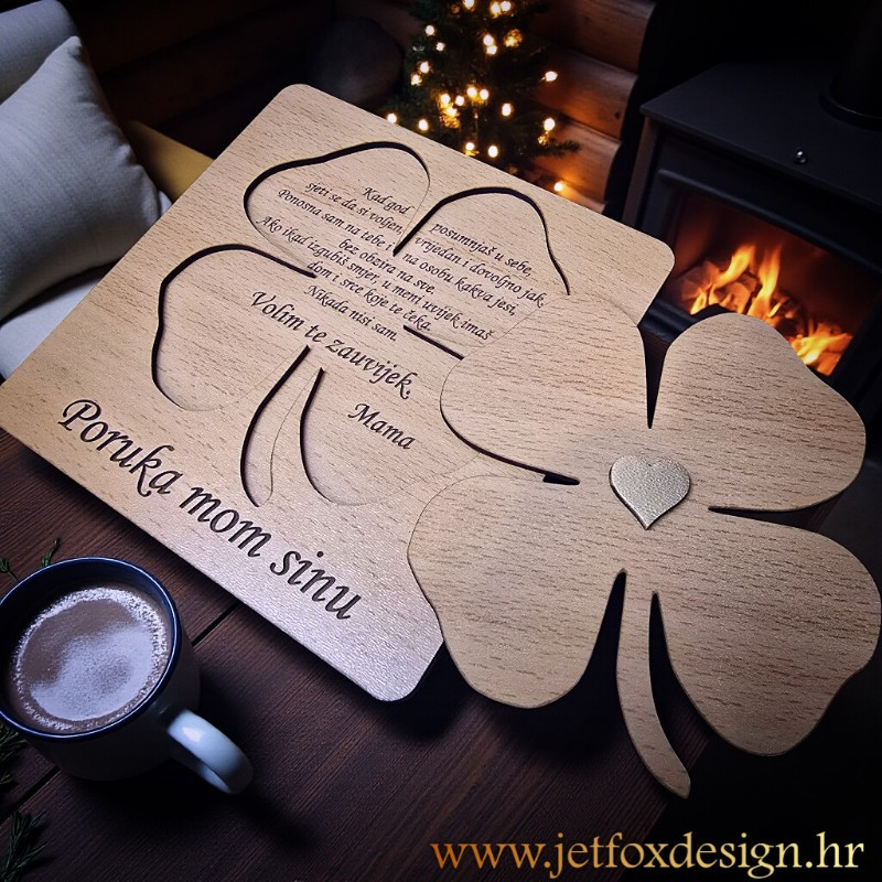 Personalizirana čestitka za sreću s djetelinom s četiri lista – tražiš li mali znak pažnje koji nosi poruku sreće?