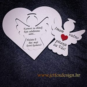 Personalizirana pitalica čestitka za kumstvo s anđelom – što pokloniti kada pitaš hoćeš li biti moj kum?