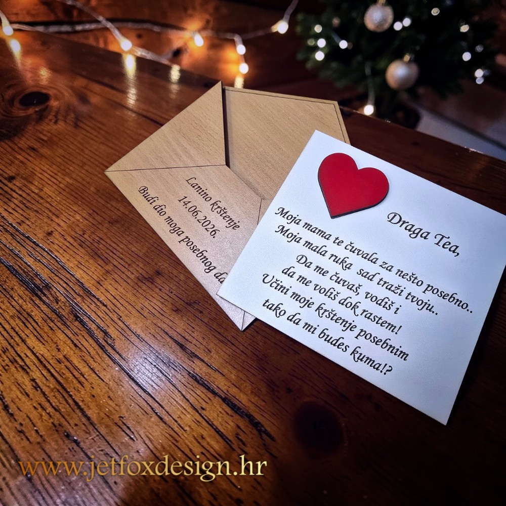 Personalizirana pitalica za kuma s fotografijom i emotivnom porukom izrađena po narudžbi. Tražite originalan način da pitate kuma?