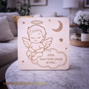 Personalizirana pitalica za kumu s dječakom anđelom – što pokloniti kada pitaš hoćeš li biti moja kuma?