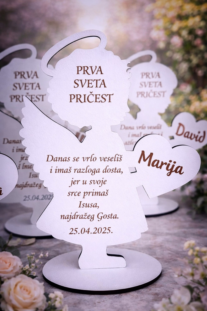 Personalizirana zahvalnica za goste u obliku anđela za krštenje – što pokloniti gostima kao trajnu uspomenu?