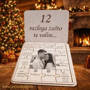 Personalizirana drvena slagalica 12 razloga zašto te volim s fotografijom para – tražite li romantičan poklon za Valentinovo ili godišnjicu?