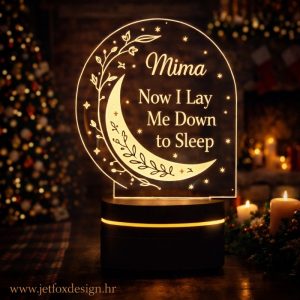 Akrilna lampa s dječjom molitvom, mjesecom i zvjezdicama – što pokloniti za krštenje kao trajnu uspomenu?
