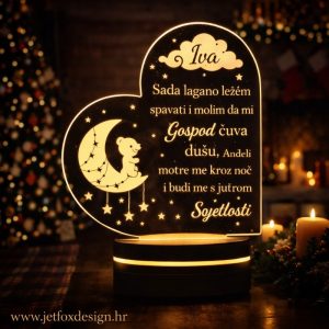 LED lampa s dječjom molitvom i imenom Iva, medvjedić na mjesecu – što pokloniti za krštenje kao trajnu uspomenu?