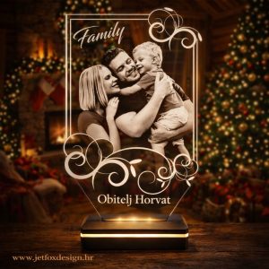 Obiteljska LED lampa s fotografijom i modernim detaljima u minimalističkom stilu – tražite li poklon koji će krasiti dom i čuvati uspomenu?