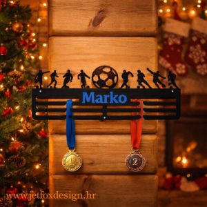 Držač za medalje s nogometnim motivom i imenom po želji – kako ponosno izložiti medalje s turnira i prvenstava?