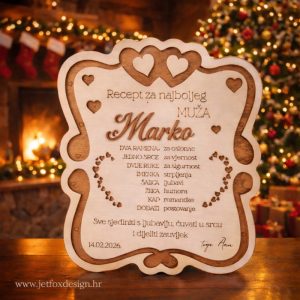 Personalizirani poklon Recept za najboljeg muža s imenom i datumom – tražite romantično iznenađenje za supruga?