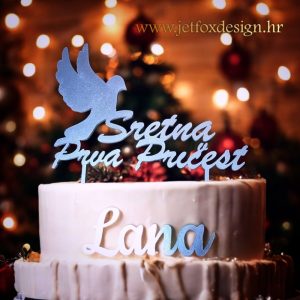 Ukras za tortu Sretna prva pričest s golubicom – želite li da torta postane središnji detalj svečane proslave?